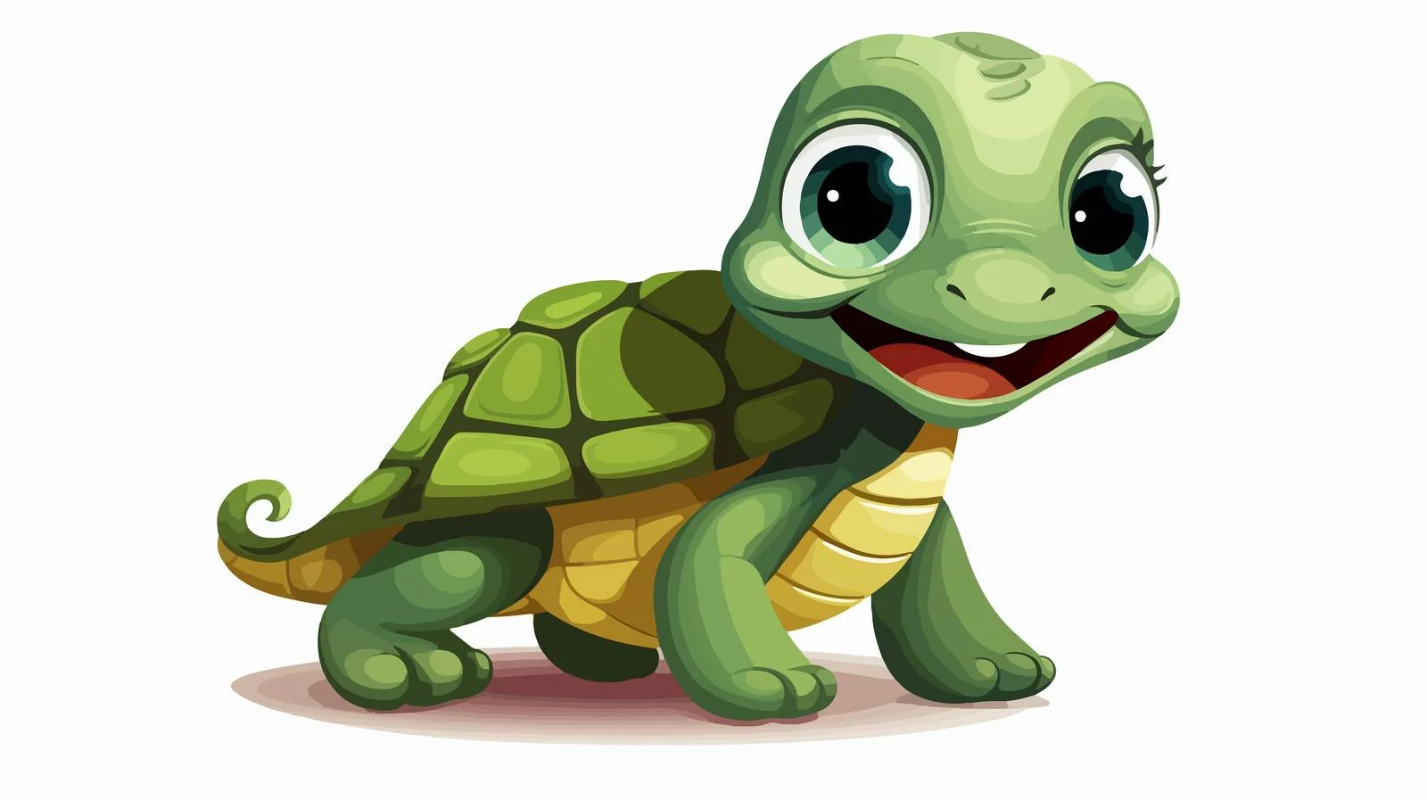 Cheerful Turtle Vector Illustration — free download from Dotvec