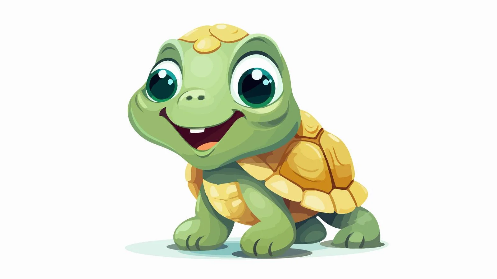 Adorable Turtle Walking Vector Illustration — free download from Dotvec