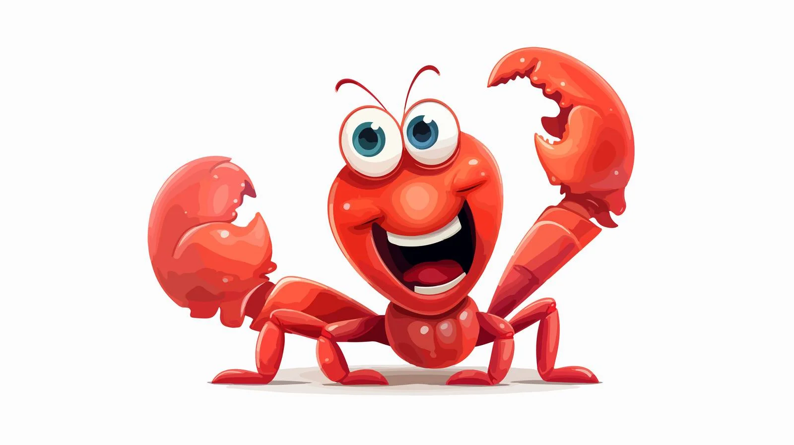 Cheerful Lobster Vector Illustration — free download from Dotvec