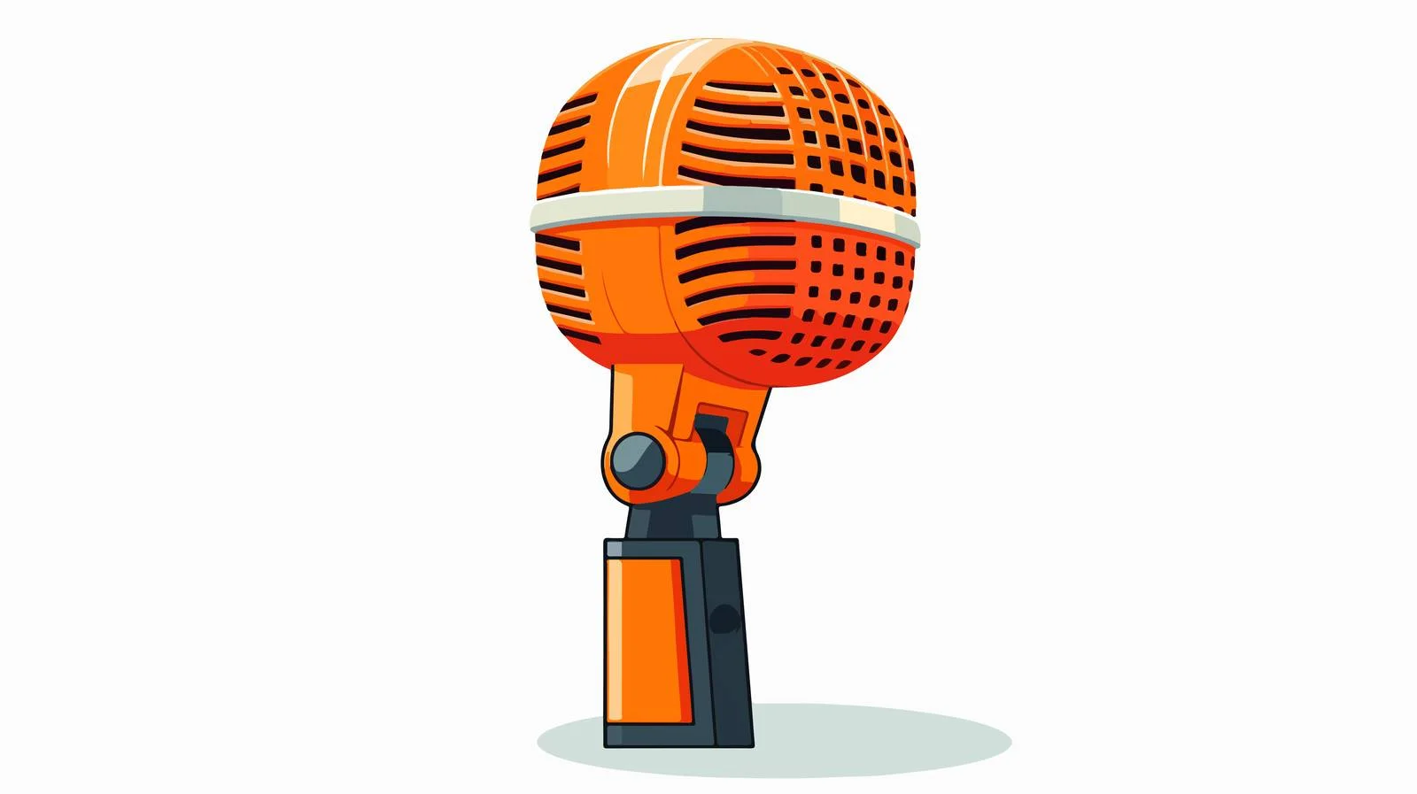 Whimsical Cartoon Microphone Vector Illustration — free download from Dotvec