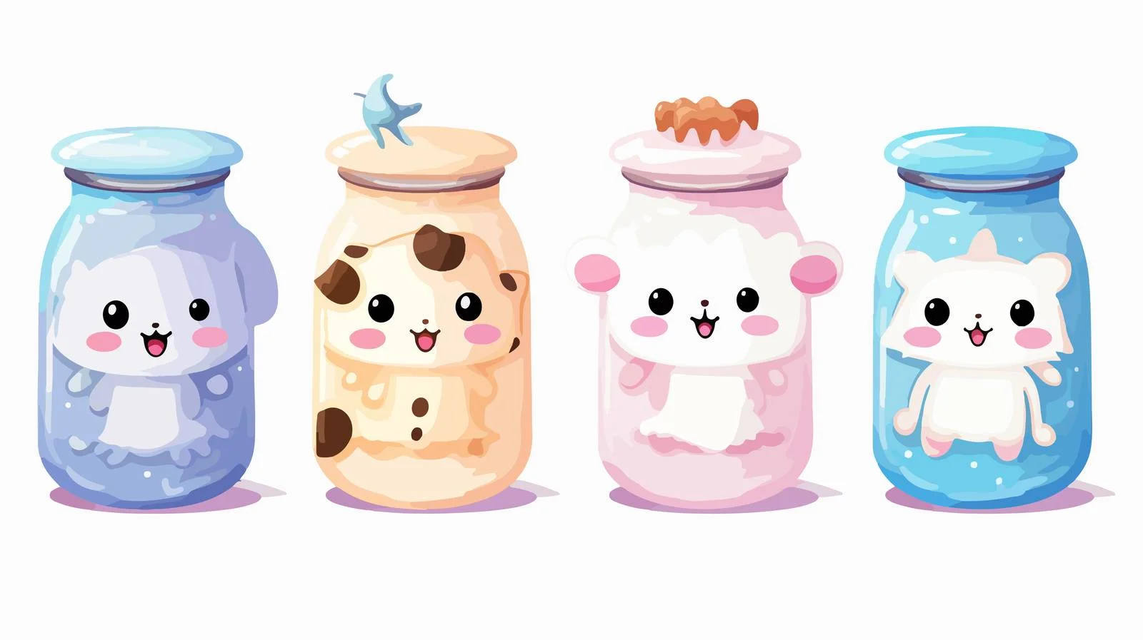 Adorable Baby Milk Vector Illustration — free download from Dotvec