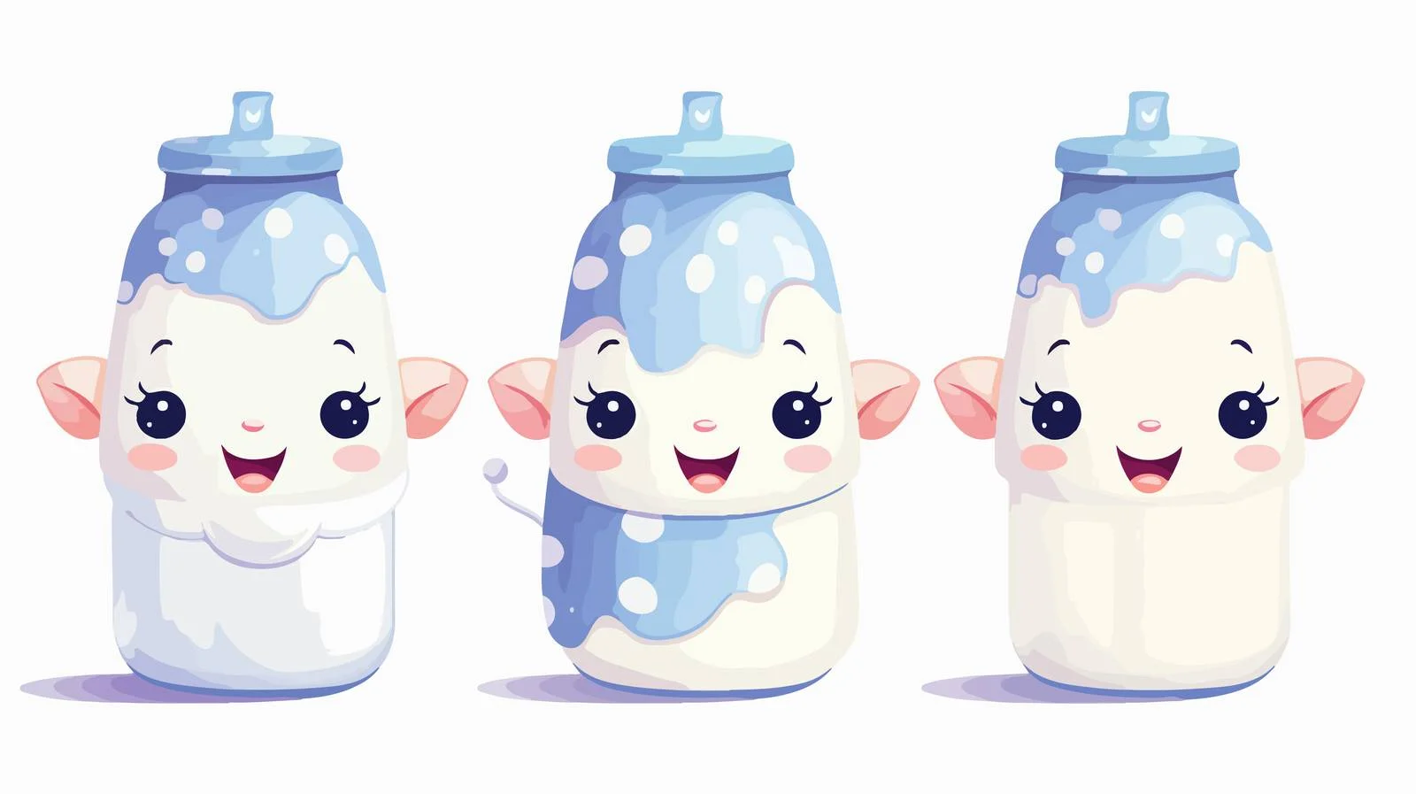 Adorable Baby Milk Vector Illustration — free download from Dotvec