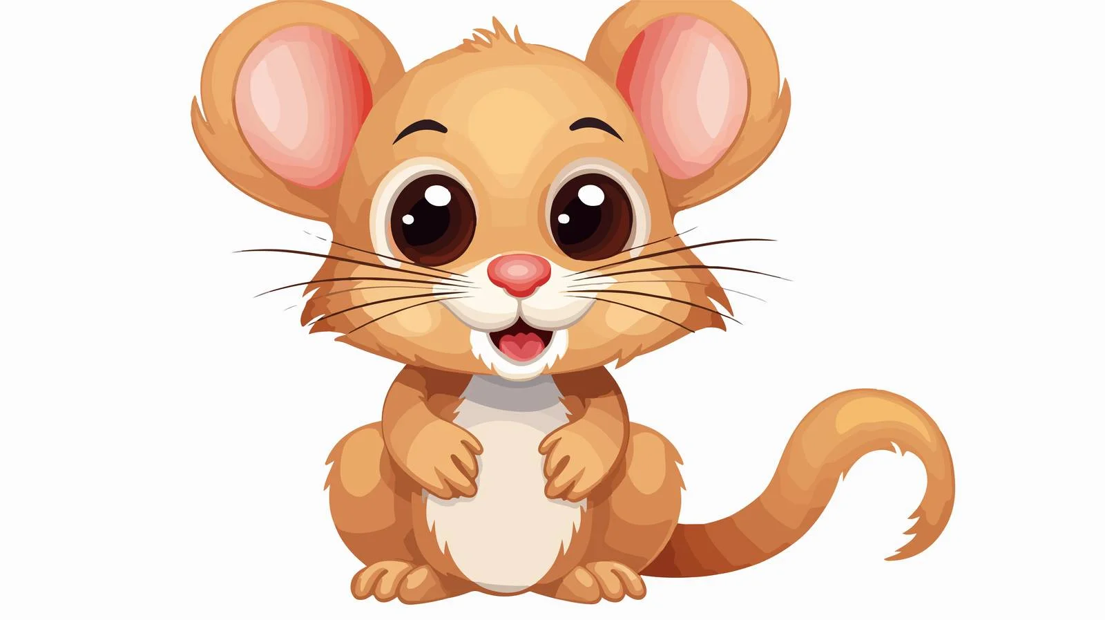 Adorable Mouse Smiling Happily — free download from Dotvec