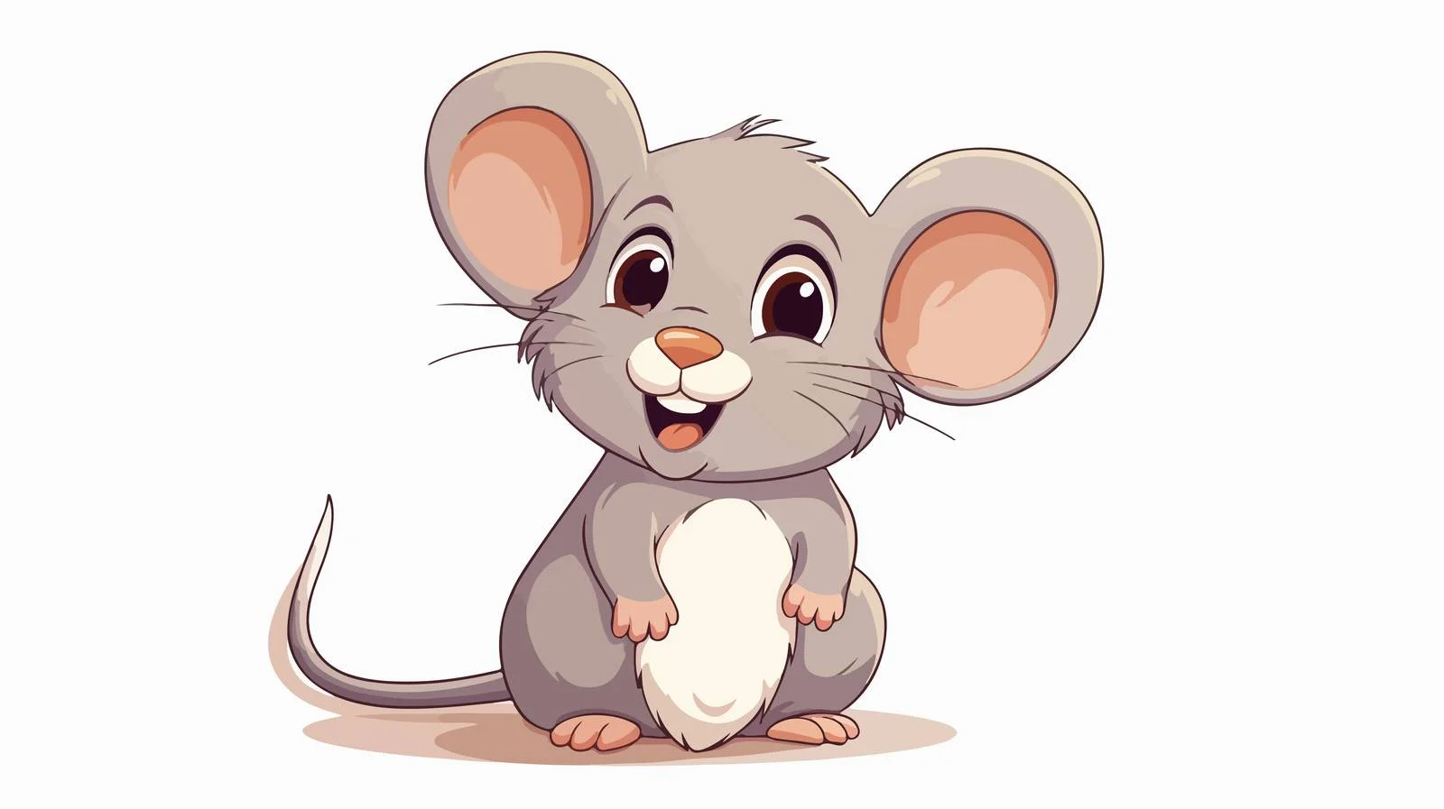 Adorable Smiling Mouse — free download from Dotvec