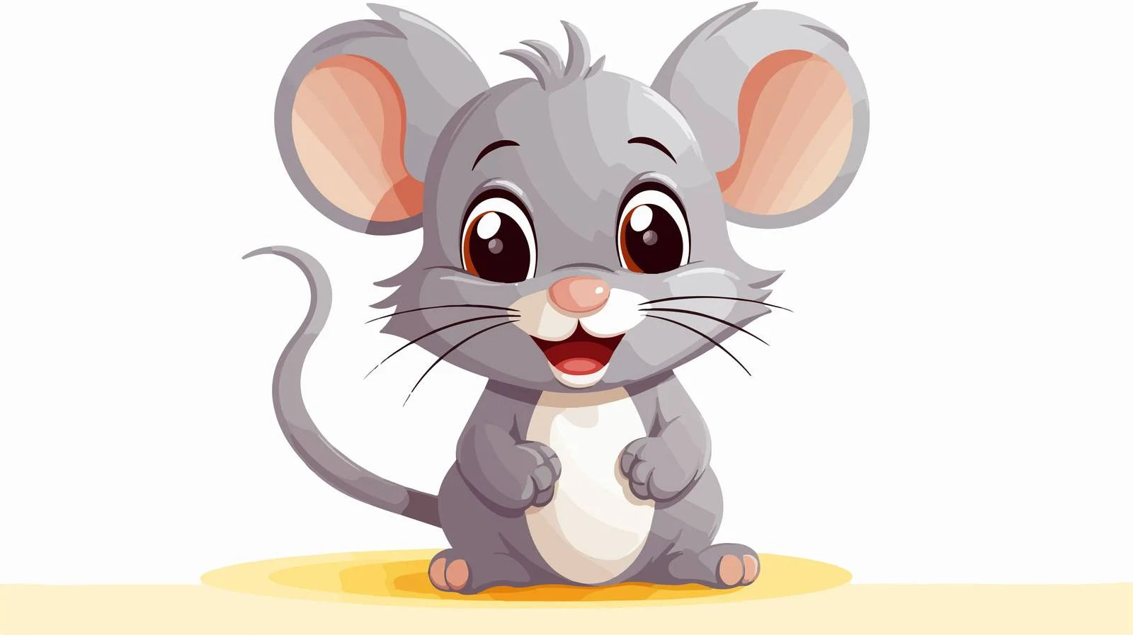 Adorable Mouse Smiling Happily — free download from Dotvec