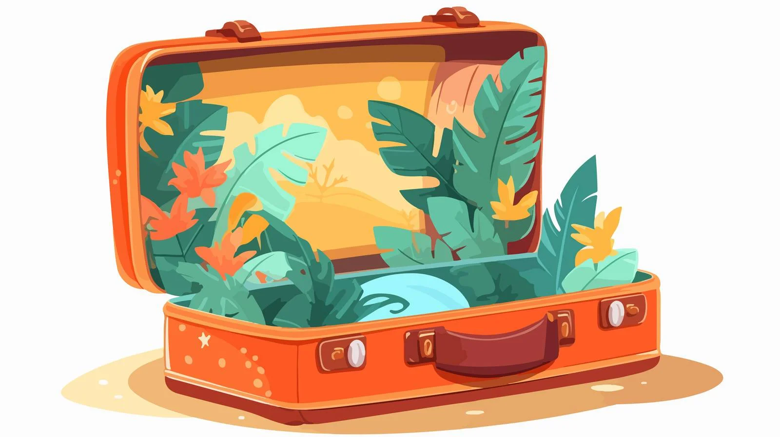 Charming Holiday Suitcase Vector Illustration — free download from Dotvec