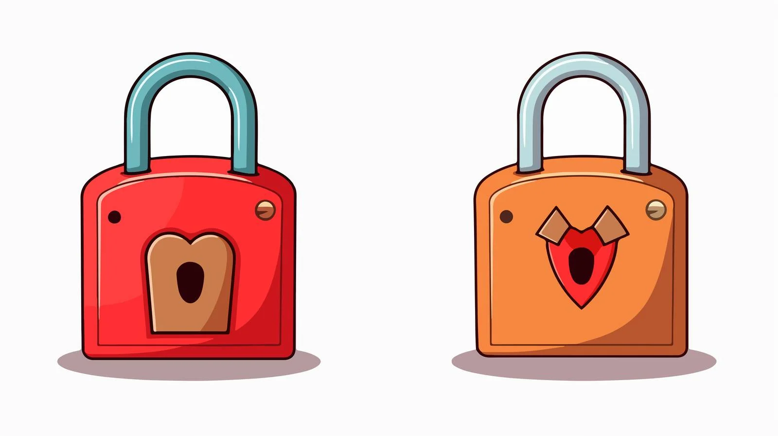 Playful Cartoon Padlock and Key — free download from Dotvec