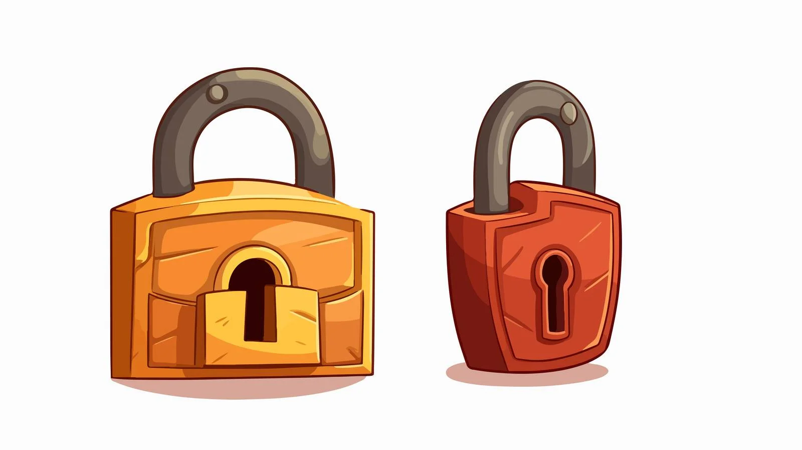 Whimsical Padlock and Key Cartoon Illustration — free download from Dotvec