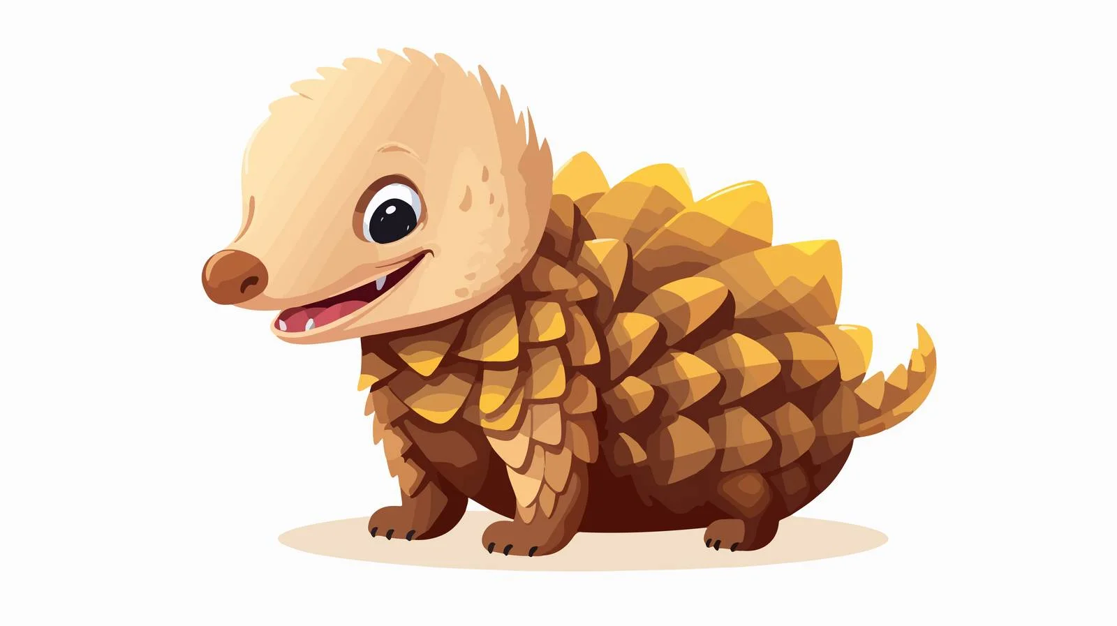 Adorable Pangolin Vector Illustration — free download from Dotvec