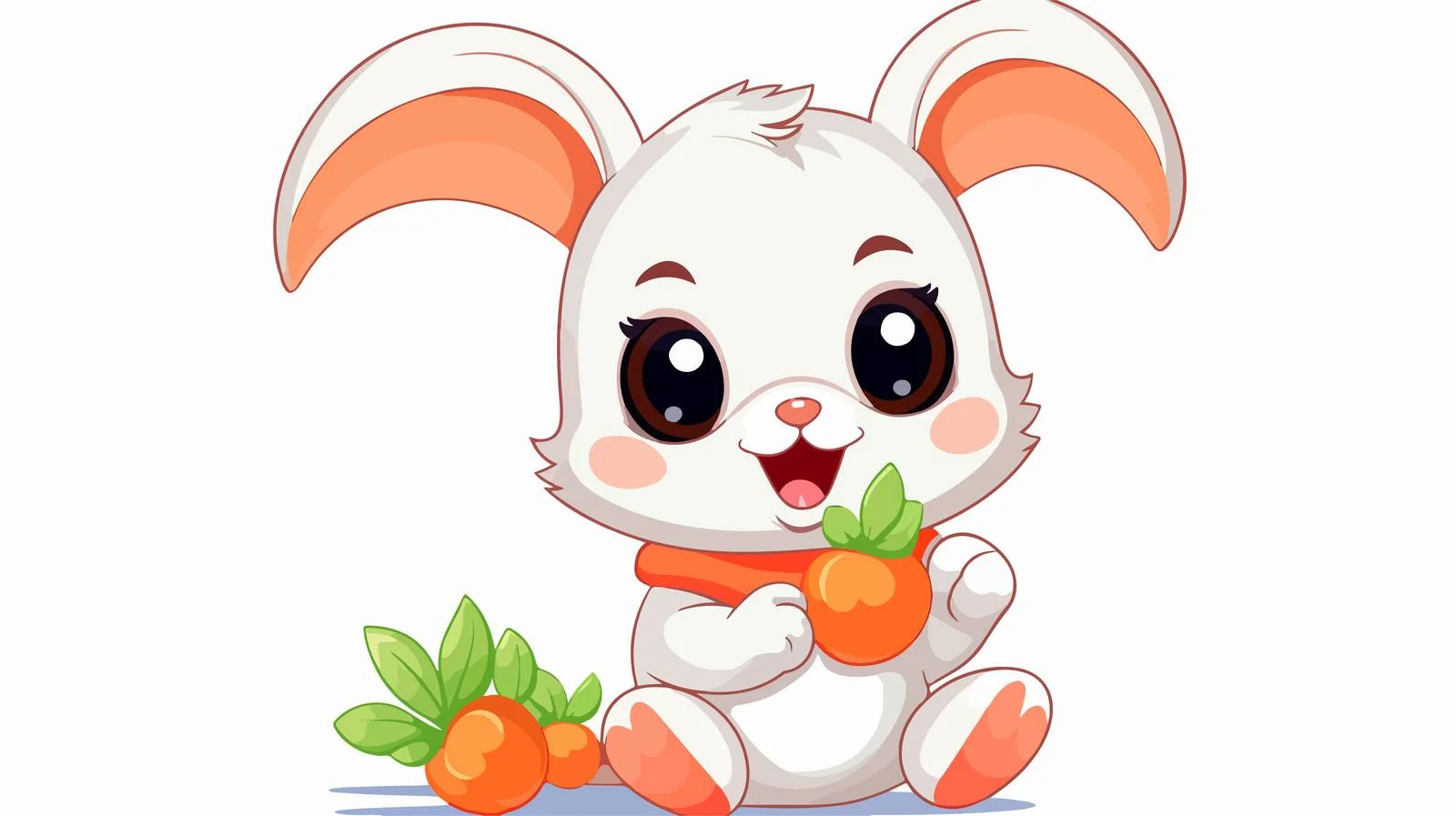 Adorable Rabbit Carrying Carrot Vector Illustration — free download from Dotvec