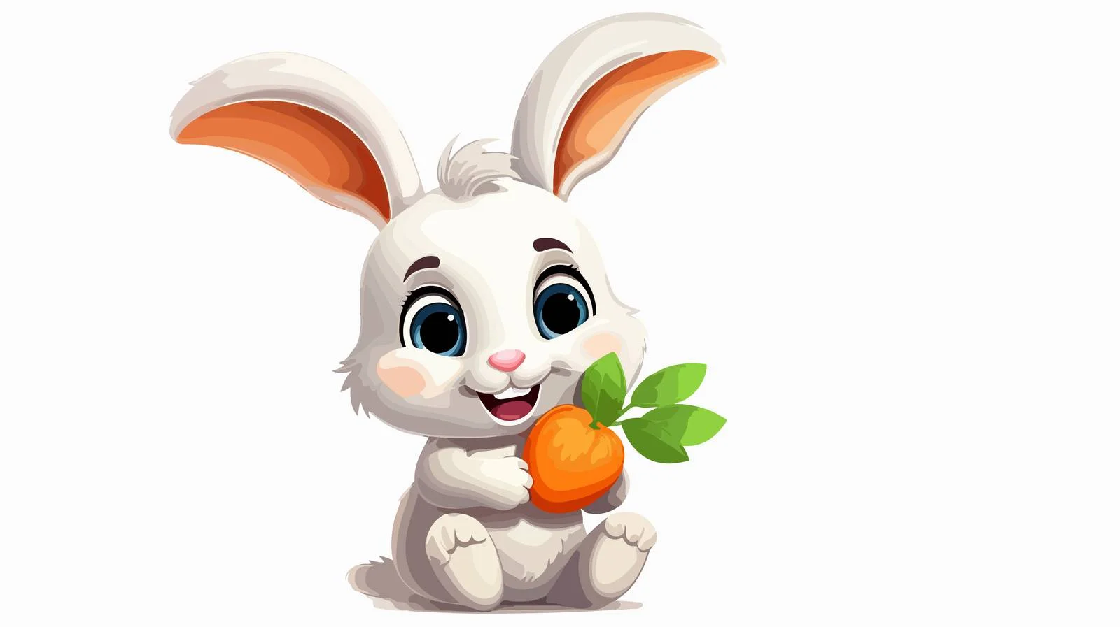 Adorable Rabbit with Carrot Vector Illustration — free download from Dotvec