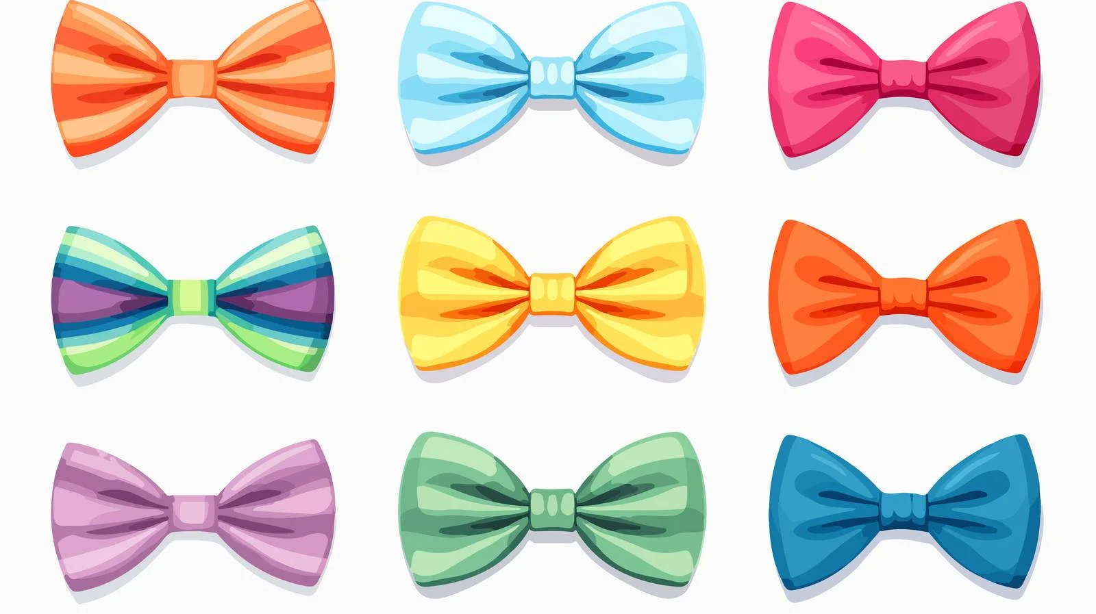 Colorful Rainbow Bowties Vector Illustration — free download from Dotvec