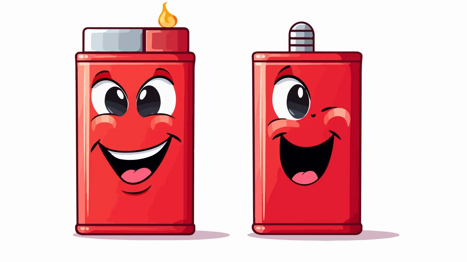 Adorable Red Lighter Stock Vector Illustration — free download from Dotvec