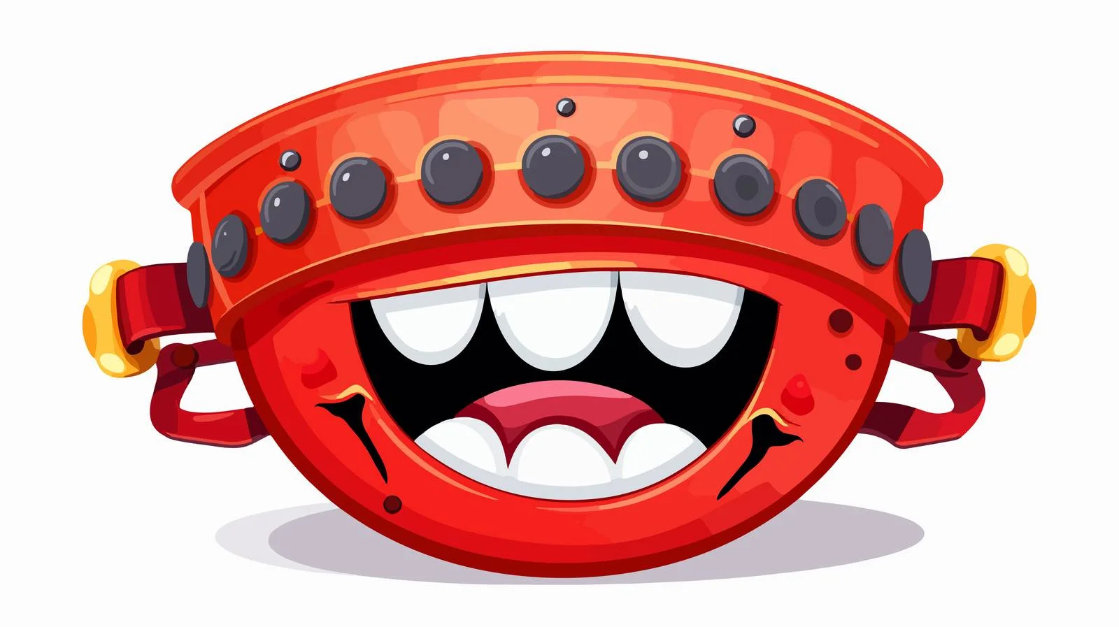 Cheerful Cartoon Red Tambourine — free download from Dotvec