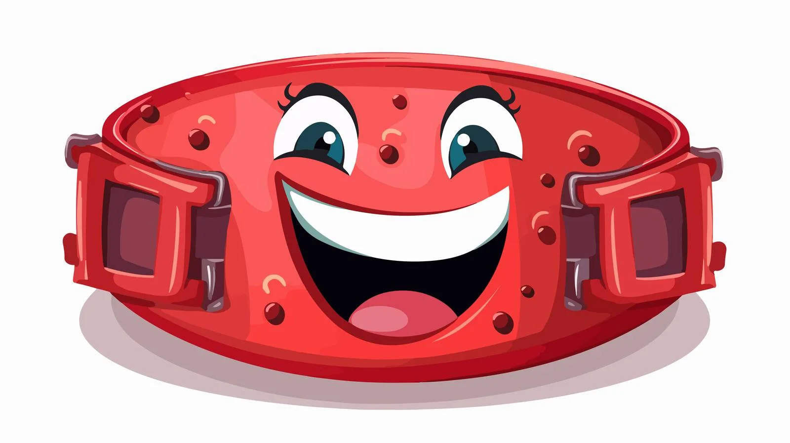 Playful Cartoon Red Tambourine Illustration — free download from Dotvec