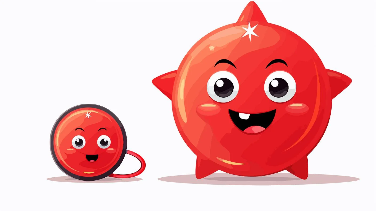 Adorable Red Yo-Yo with Star Design — free download from Dotvec