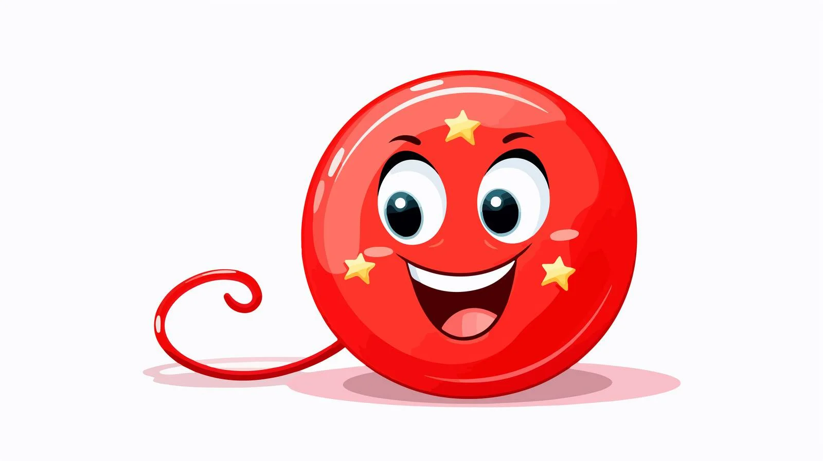 Adorable Red Yo-Yo with Star — free download from Dotvec
