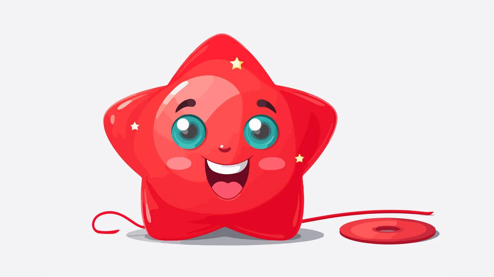 Adorable Red Yo-Yo with Star — free download from Dotvec
