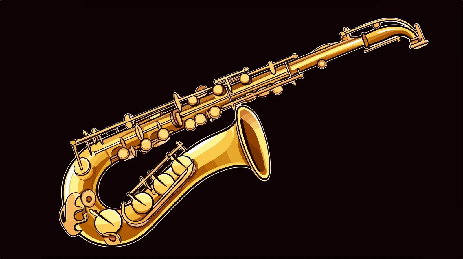 Cartoon Saxophone Musician — free download from Dotvec