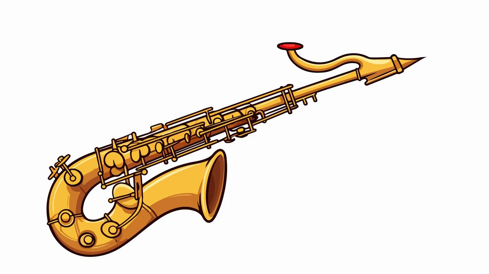 Adorable Cartoon Saxophone — free download from Dotvec