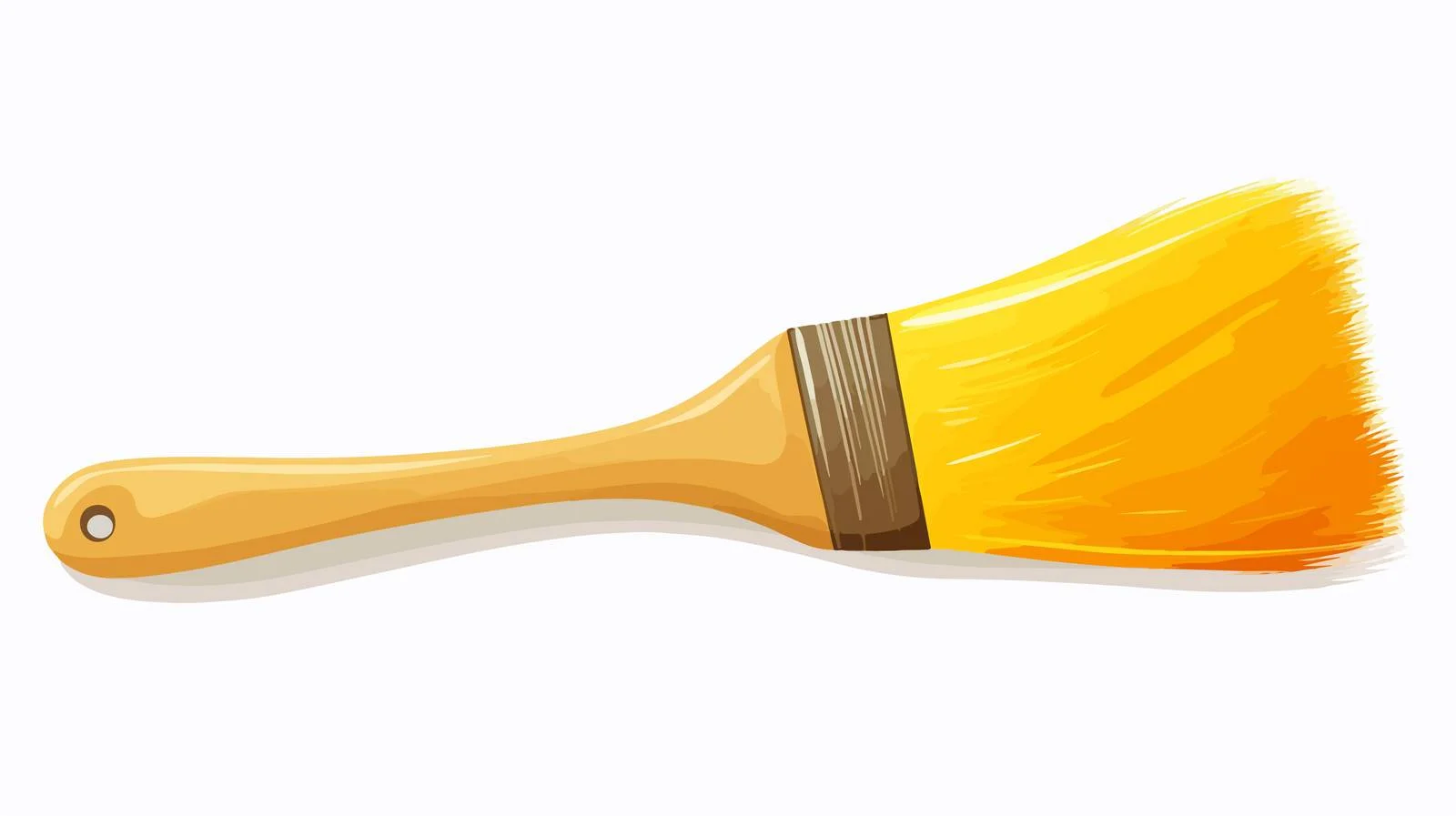 Adorable Yellow Paint Brush for Painting — free download from Dotvec