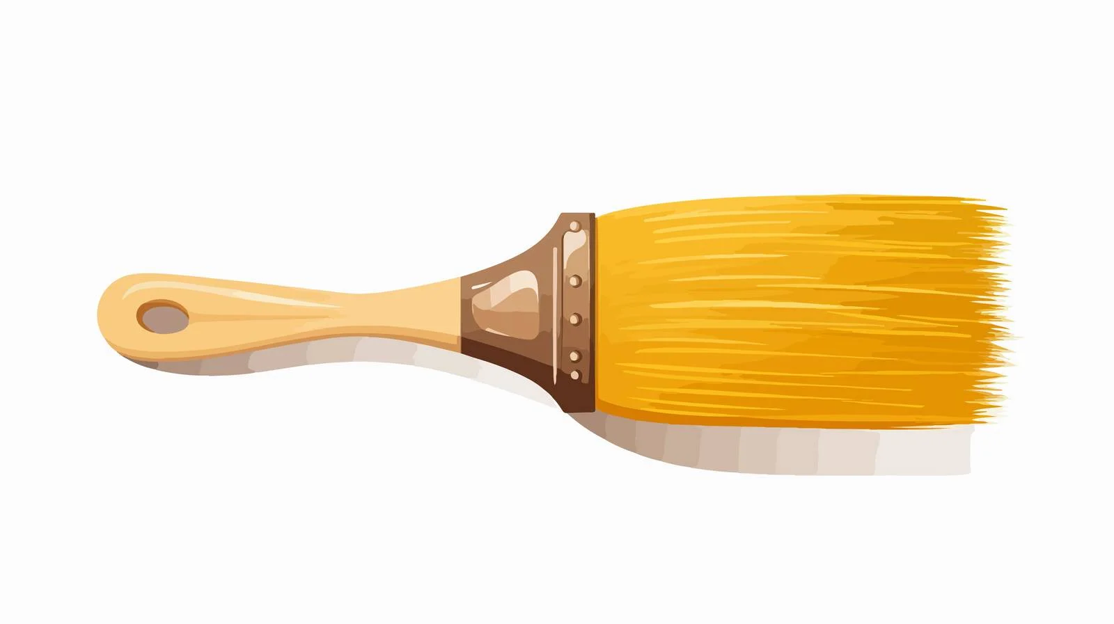 Adorable Yellow Paint Brush for Painting — free download from Dotvec