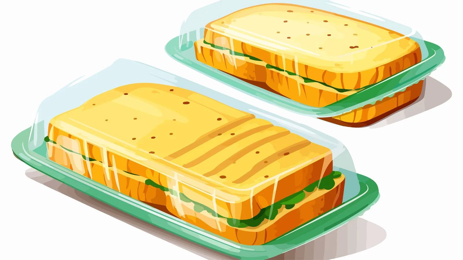 Quirky Bread Slices in Colorful Plastic — free download from Dotvec