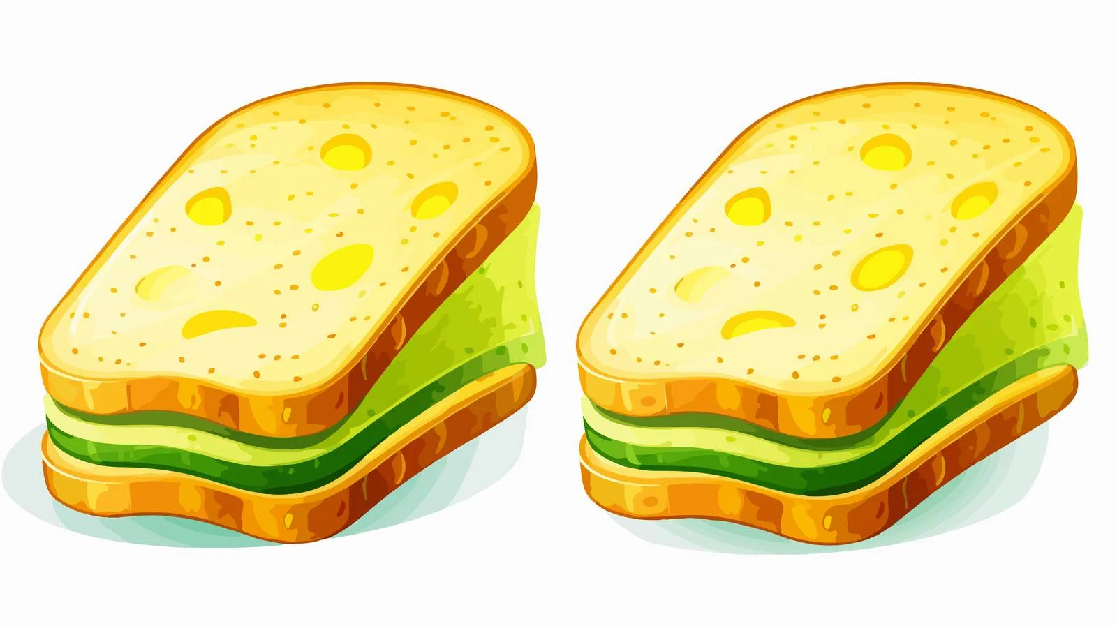 Adorable Bread Slices in Colorful Plastic — free download from Dotvec