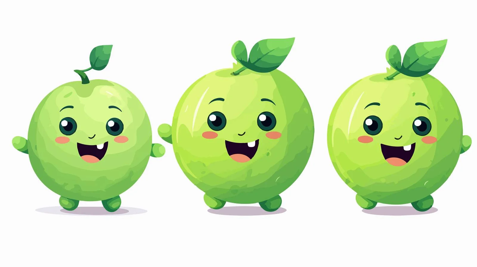 Playful Green Melon Cartoon Illustration — free download from Dotvec