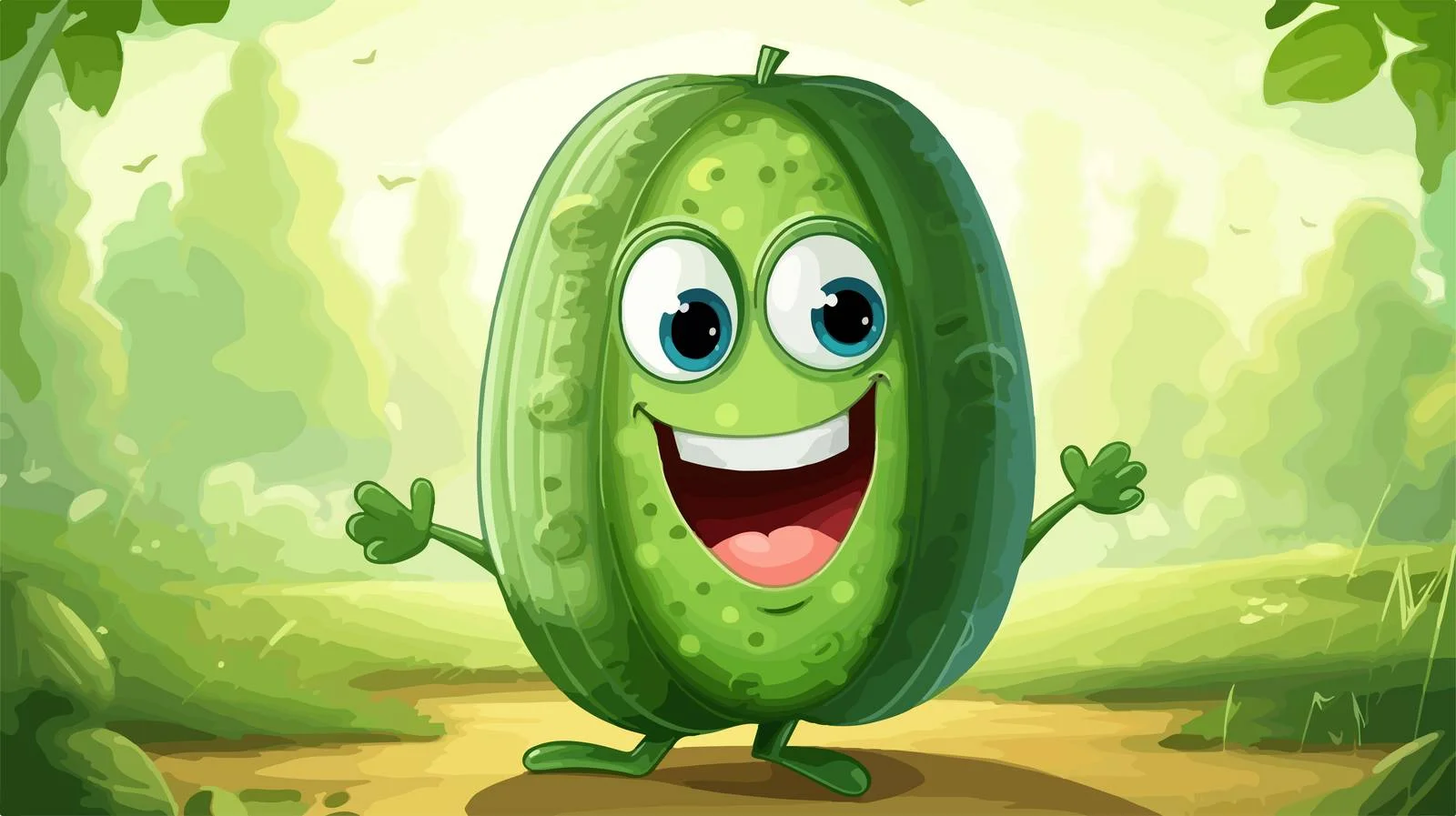 Cheerful Melon Cartoon for Summer Fun — free download from Dotvec