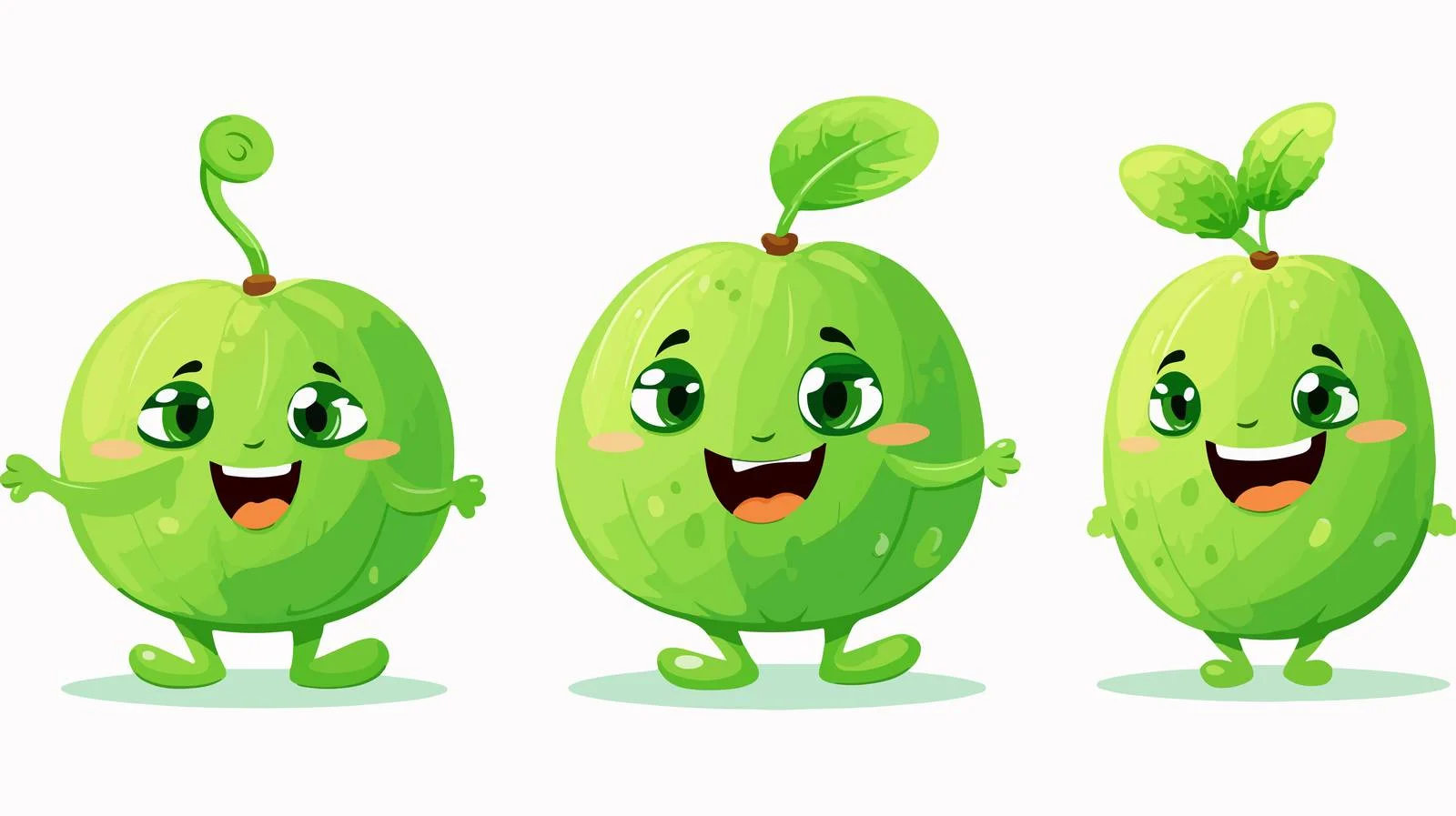 Charming Melon Cartoon for Summer Fun — free download from Dotvec