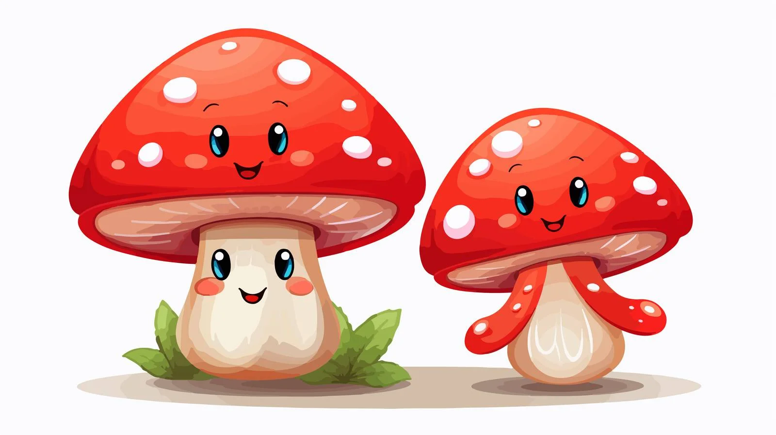 Cheerful Red Mushroom Vector Illustration — free download from Dotvec