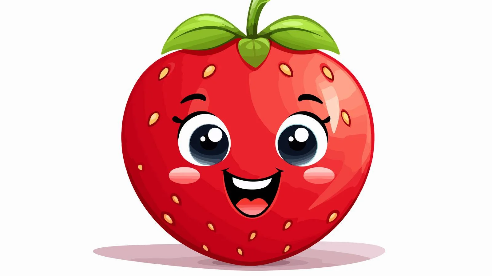 Happy Strawberry Cartoon Character — free download from Dotvec