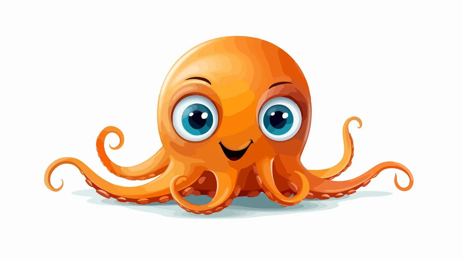 Joyful Squid Vector Illustration — free download from Dotvec