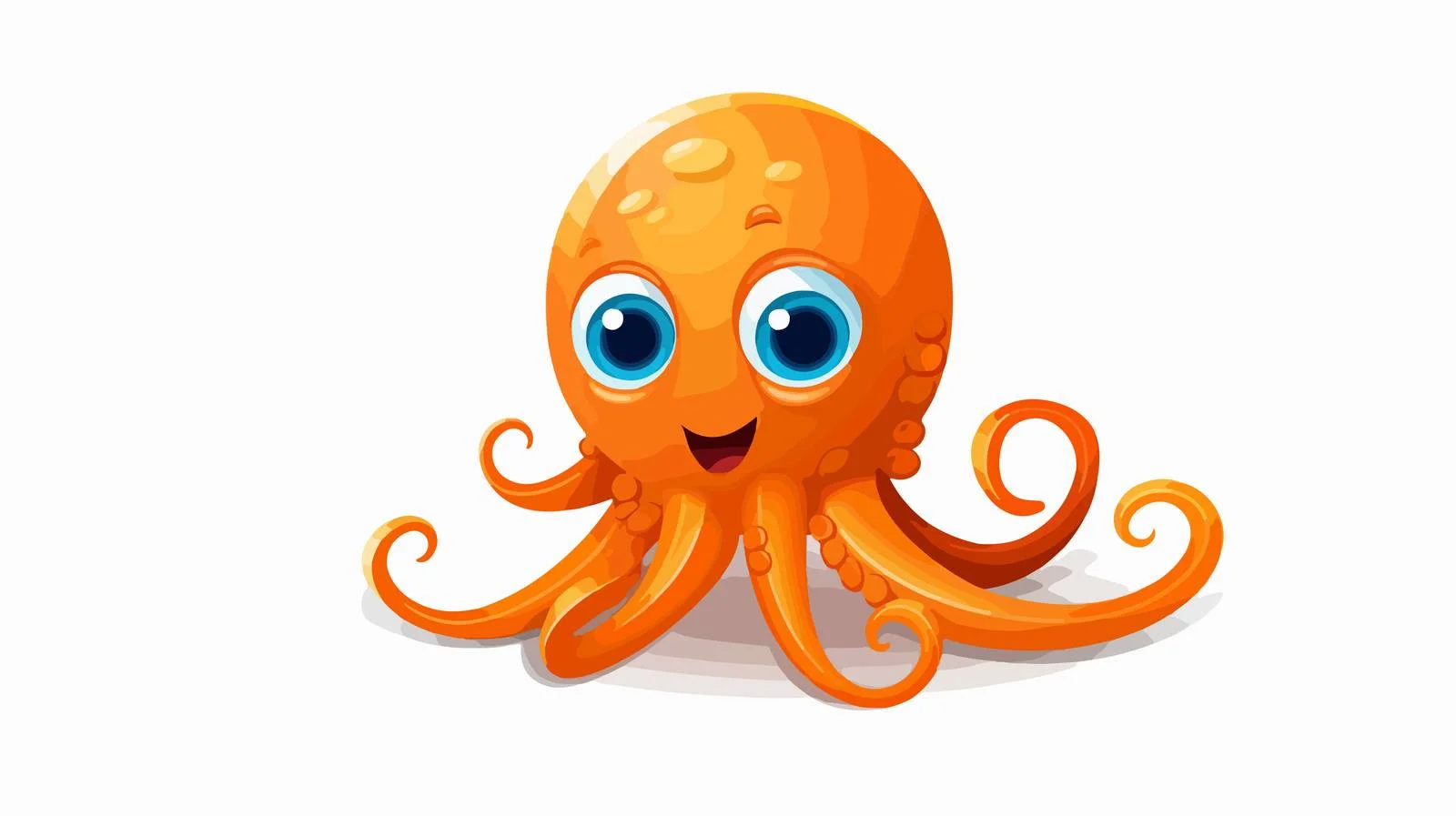 Cheerful Squid Vector Illustration — free download from Dotvec