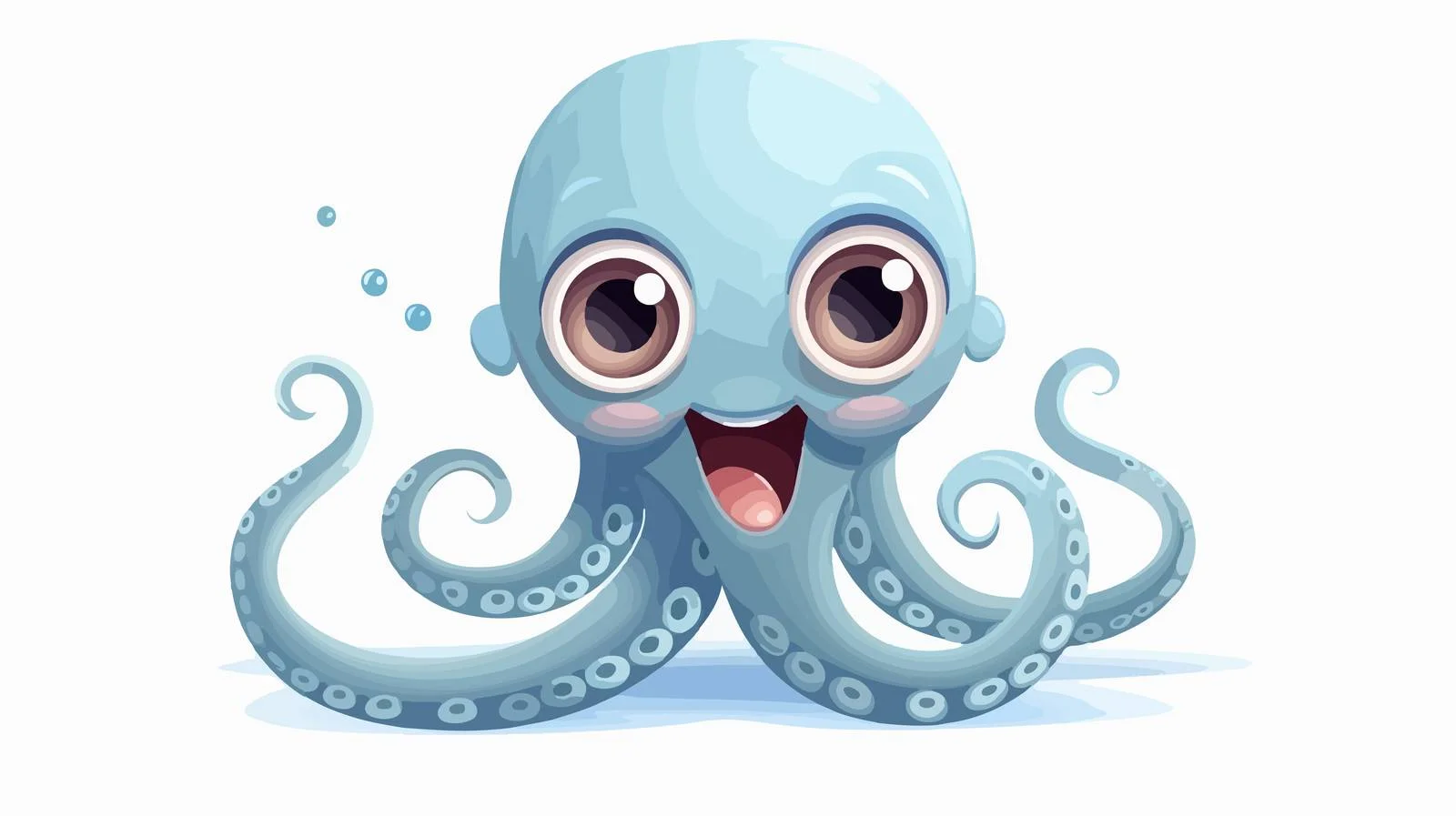 Happy Squid Vector Illustration — free download from Dotvec