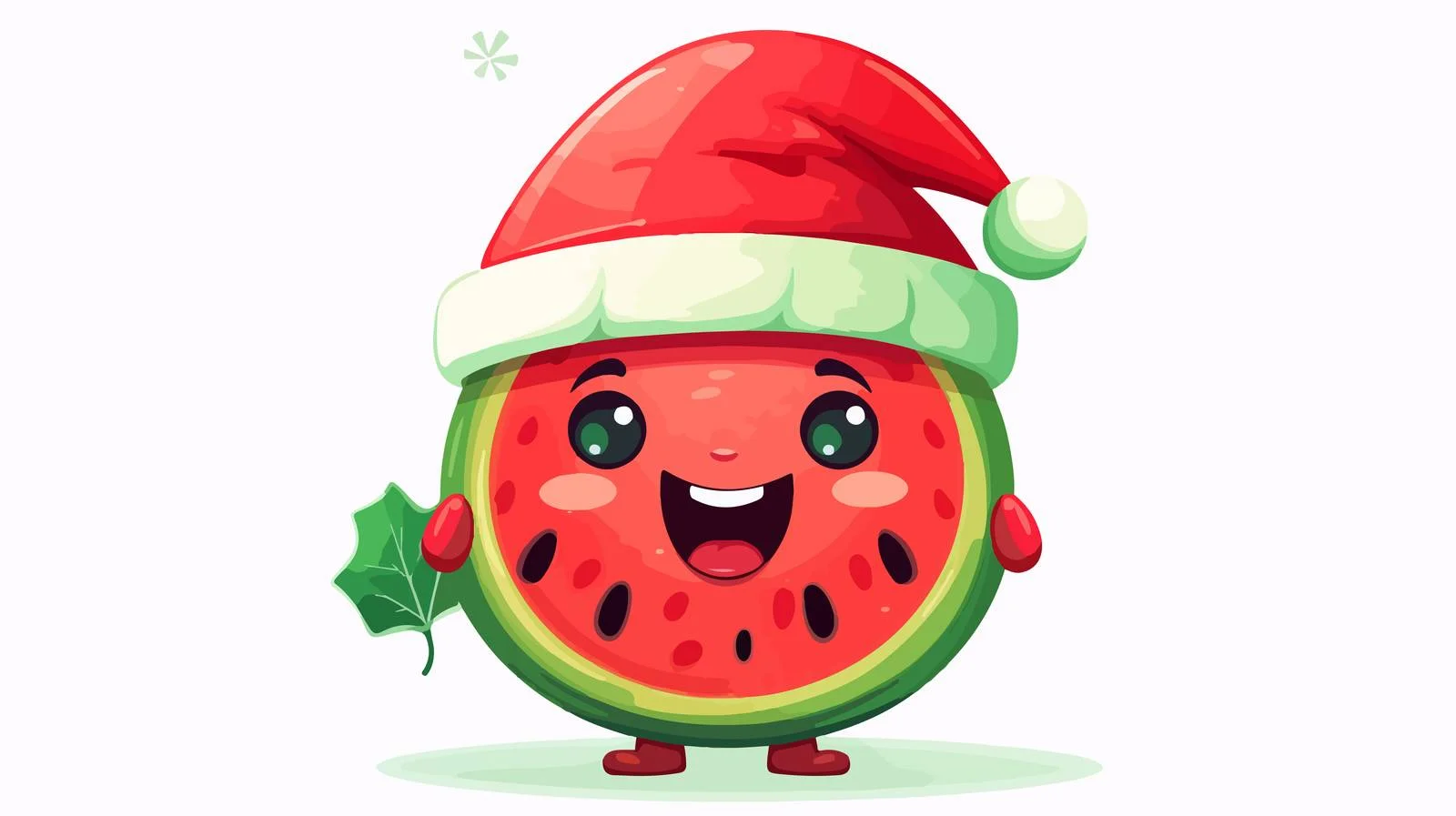 Adorable Santa Watermelon — free download from Dotvec
