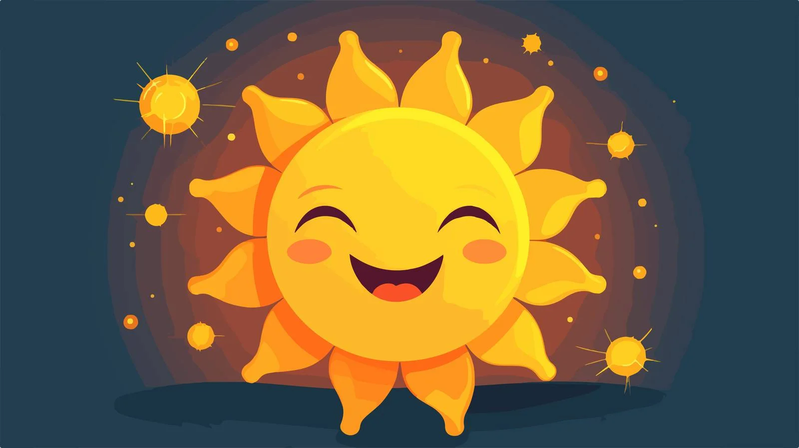Cheerful Sun Stock Vector Illustration — free download from Dotvec