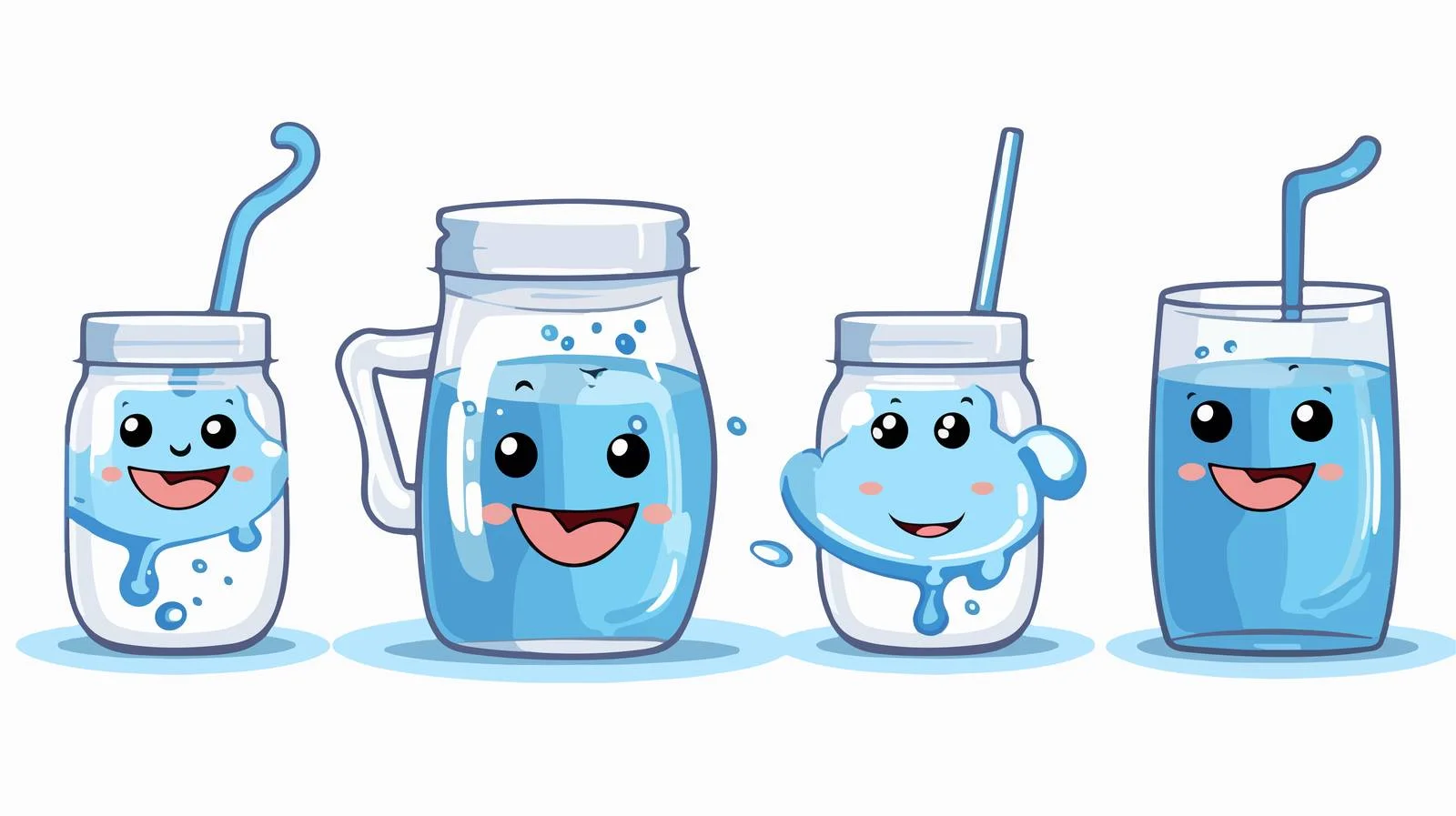 Cheerful Tap Water Vector Illustration — free download from Dotvec