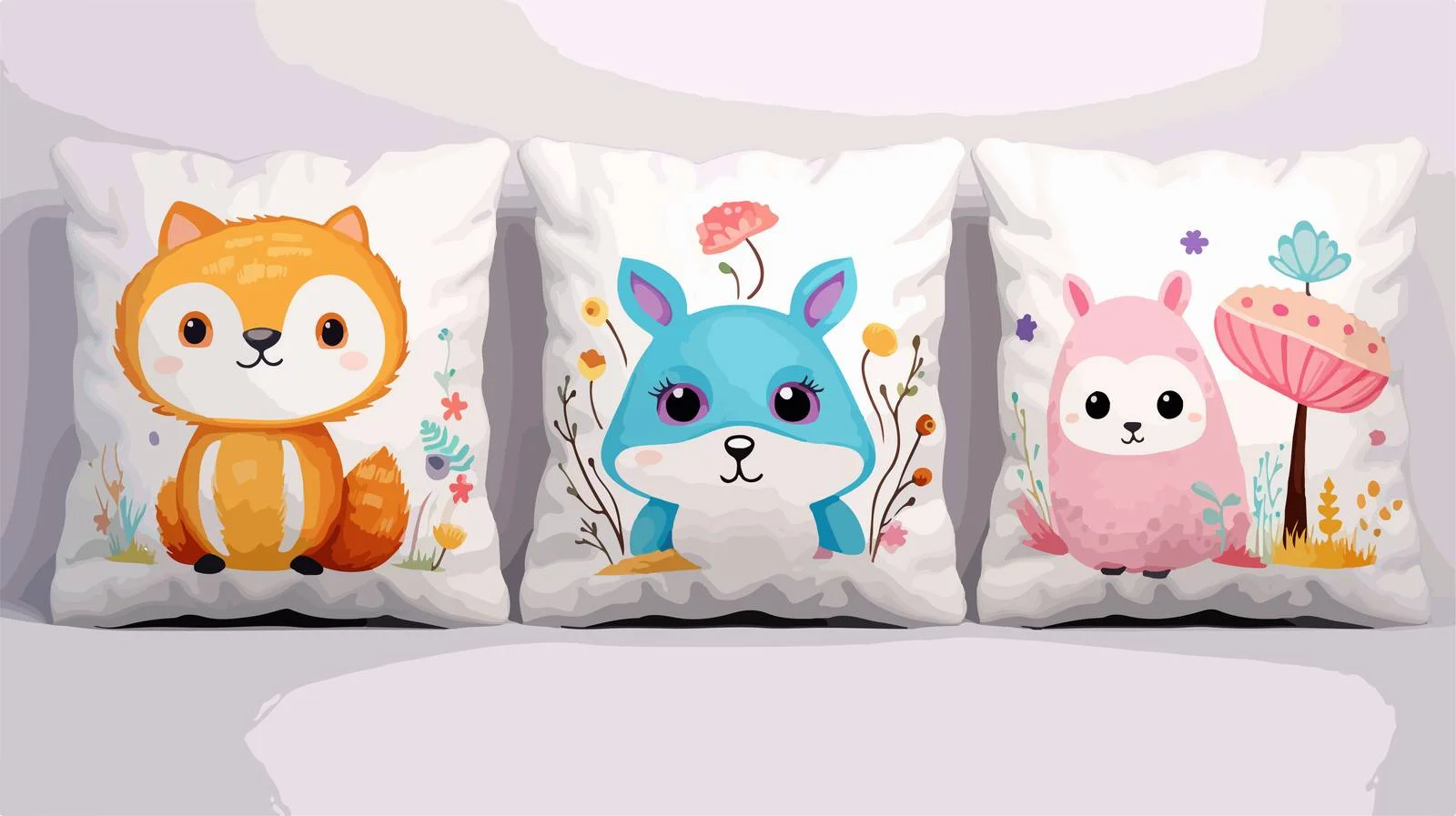 Cute Decorative Pillows Set — free download from Dotvec