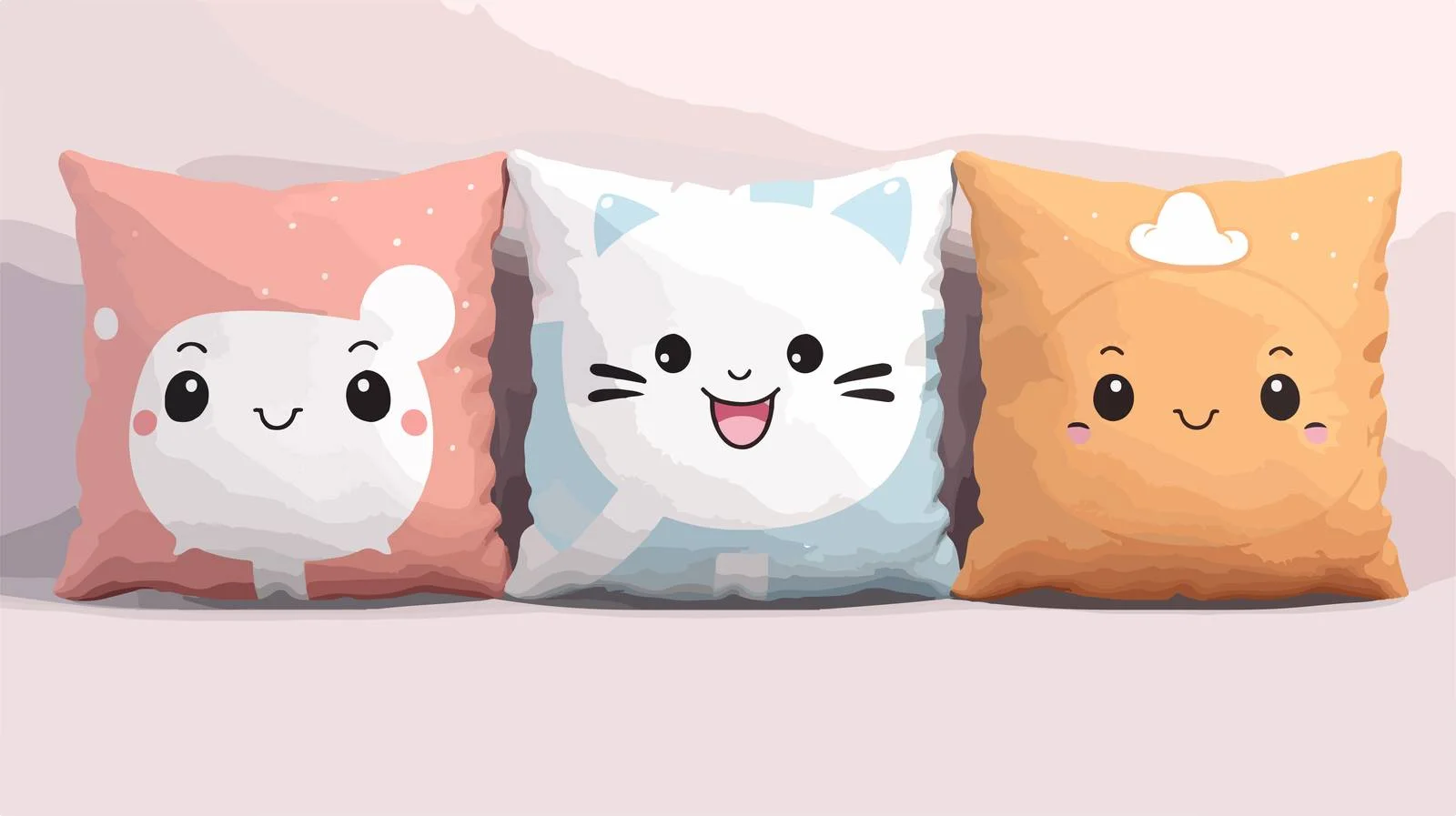 Charming Decorative Pillows Trio Display — free download from Dotvec