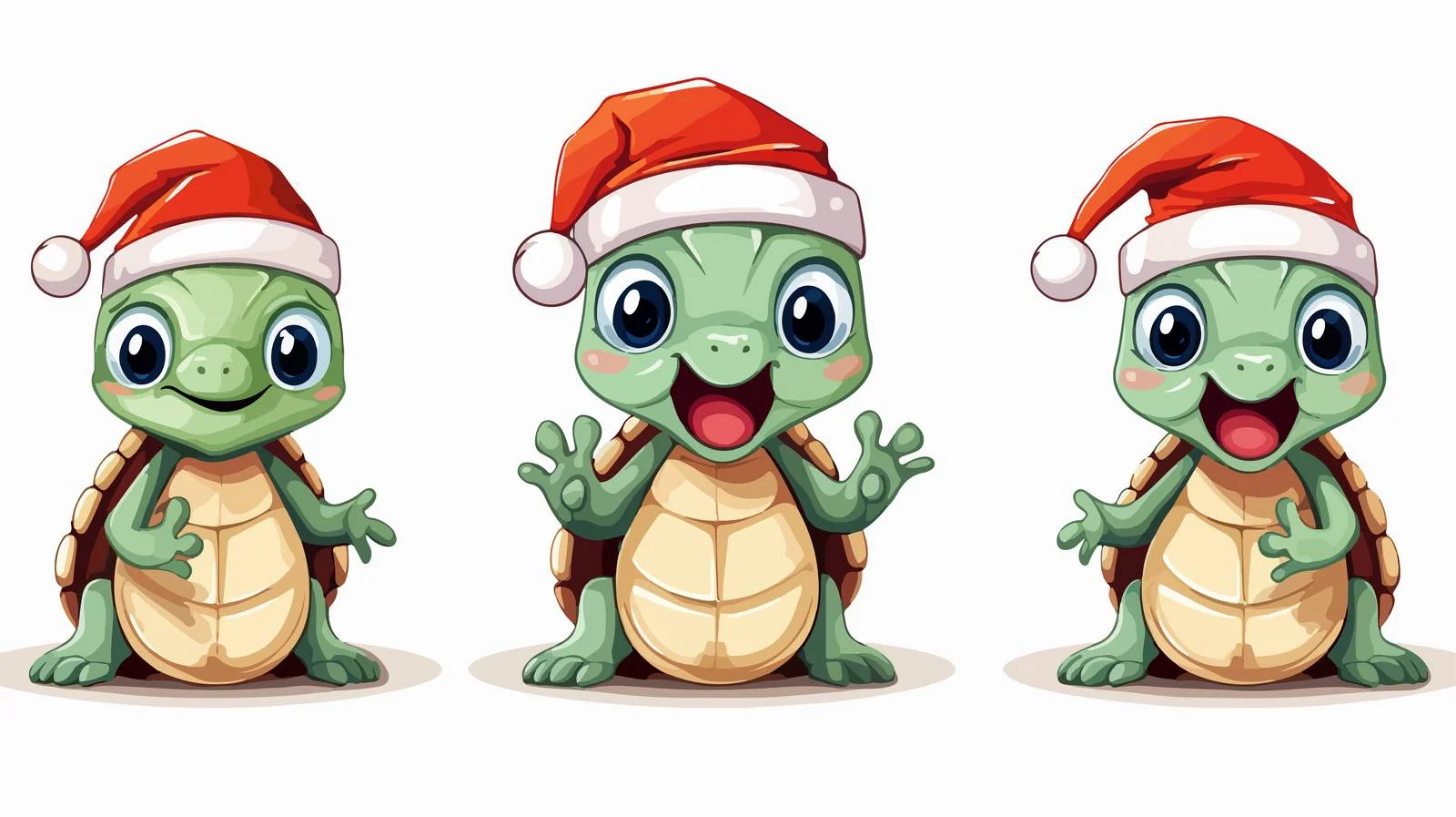 Adorable Trio of Festive Turtles — free download from Dotvec