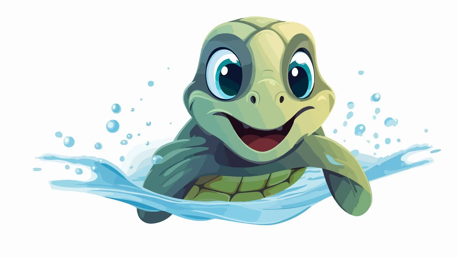 Cheerful Turtle Swimming Joyfully — free download from Dotvec