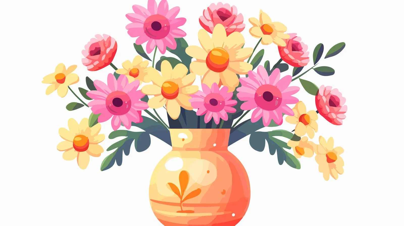 Charming Floral Vase Illustration — free download from Dotvec