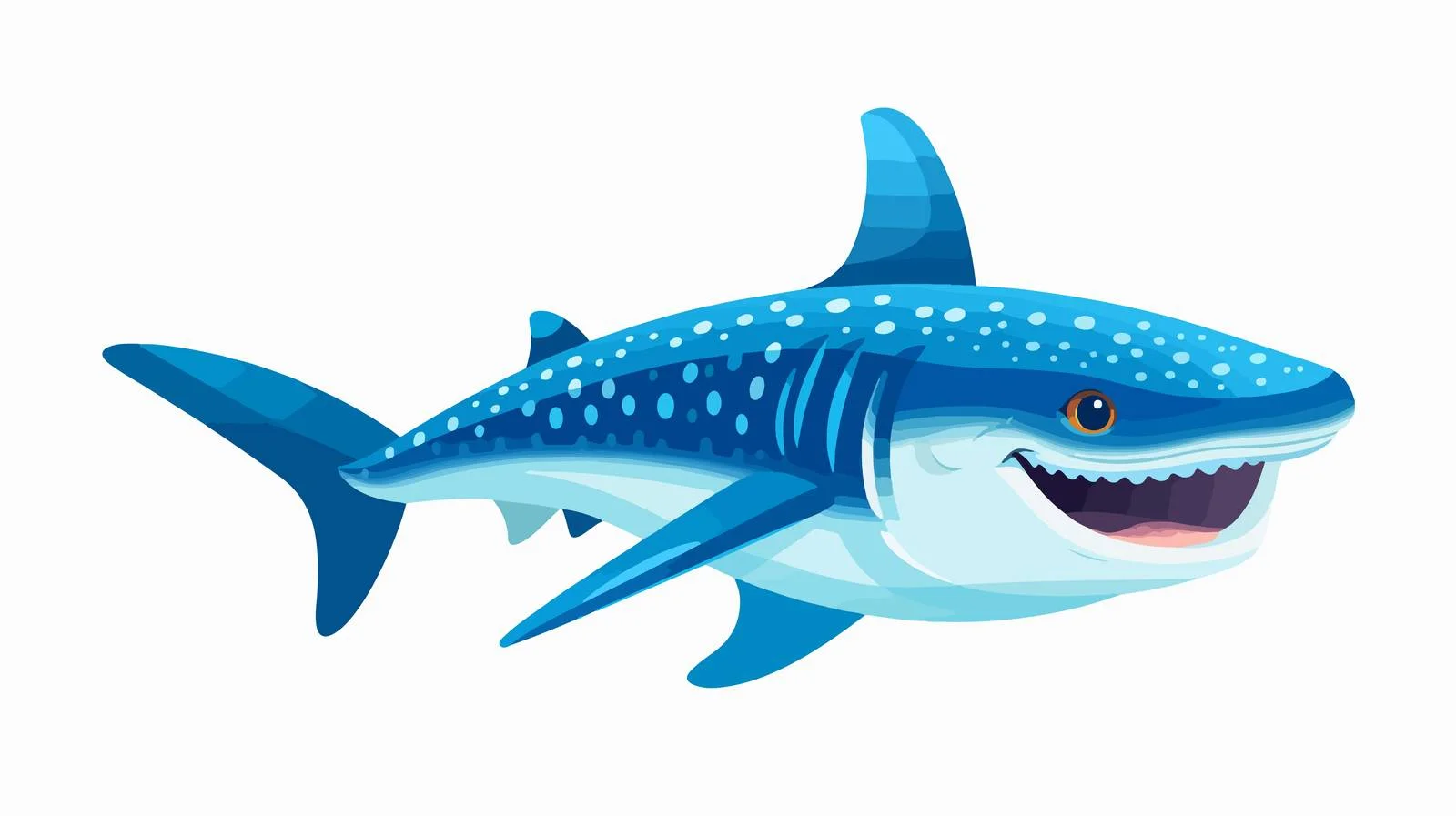 Whale Shark Smiling Vector Illustration — free download from Dotvec
