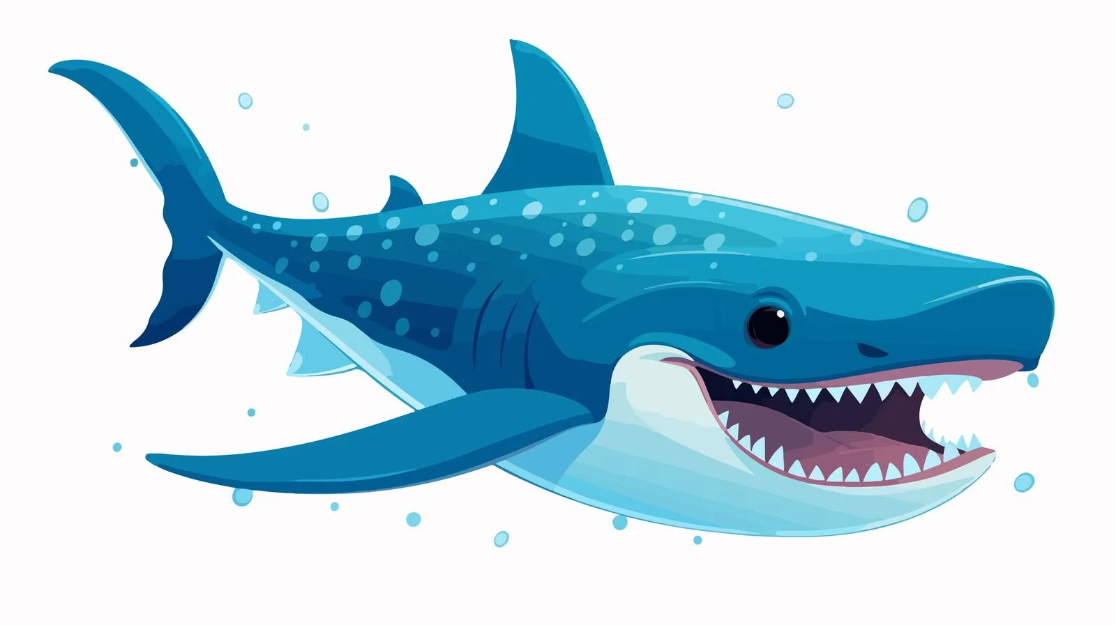 Happy Whale Shark Vector Illustration — free download from Dotvec