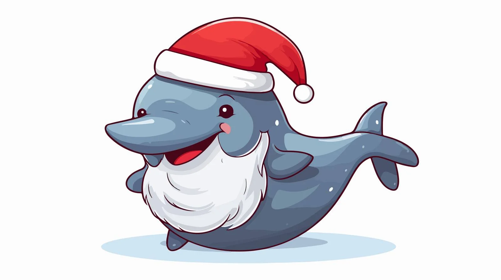 Cheerful Holiday Whale Image — free download from Dotvec