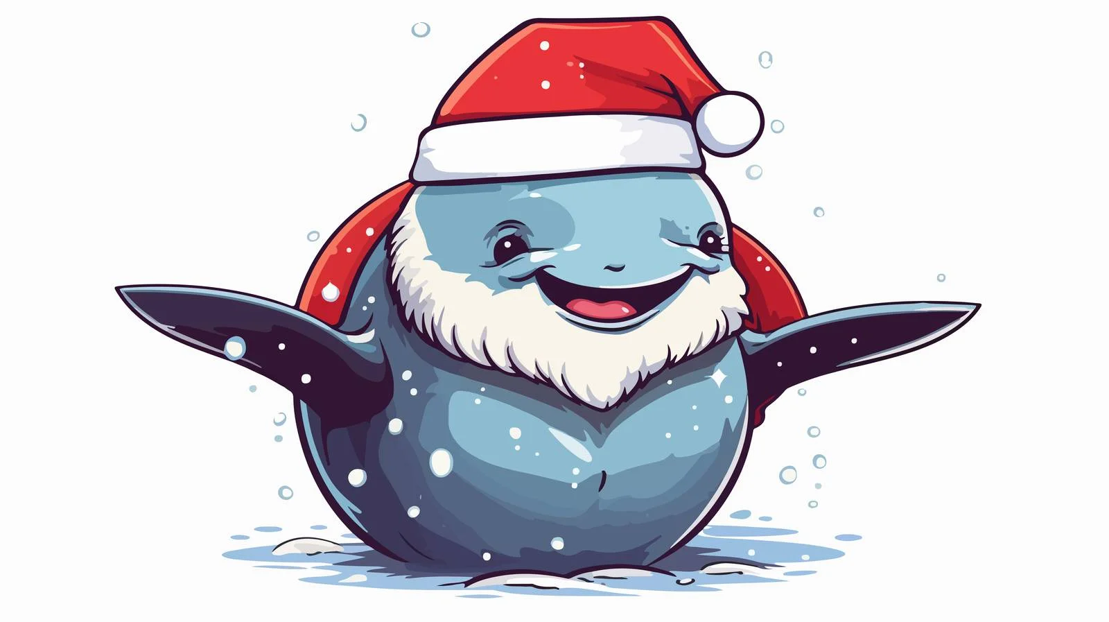 Cheerful Whale in Festive Attire — free download from Dotvec
