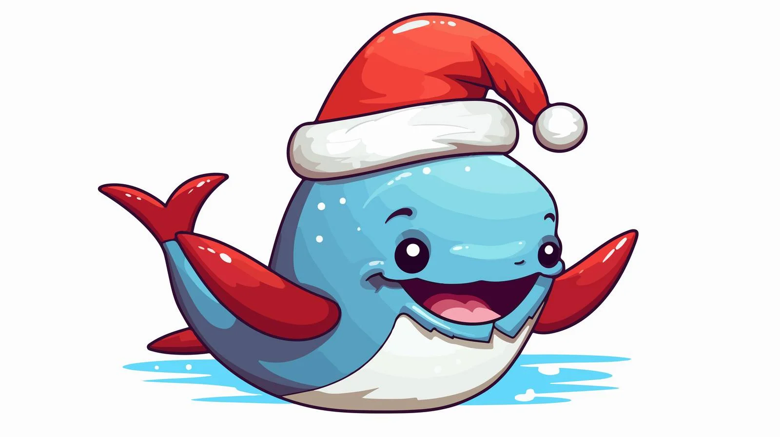 Adorable Holiday Whale Image — free download from Dotvec