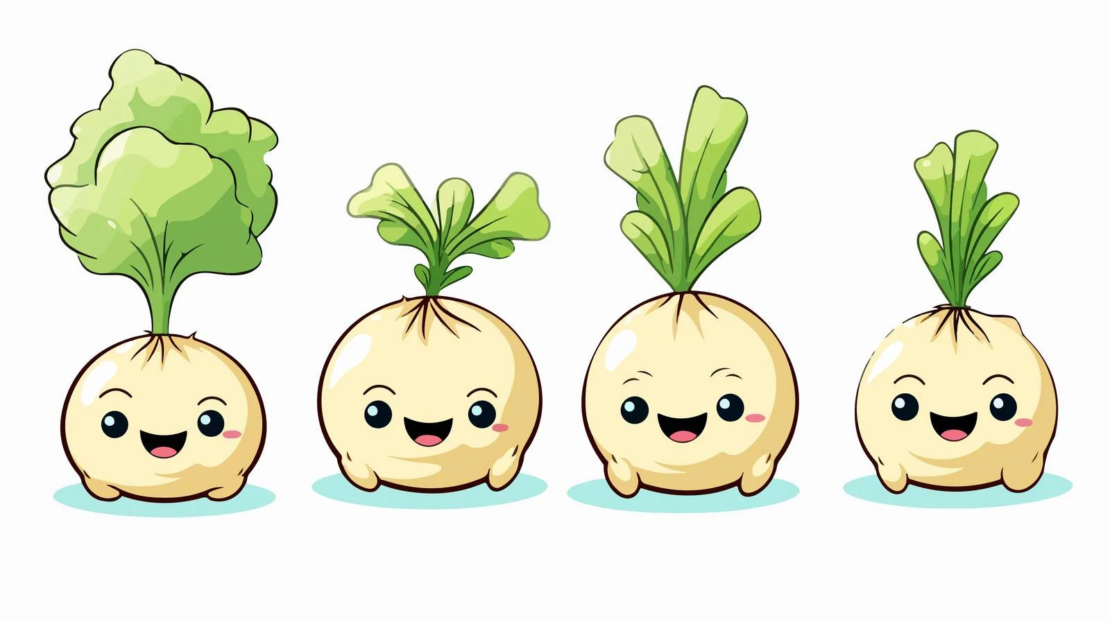 Cheerful Turnip Character Illustration — free download from Dotvec